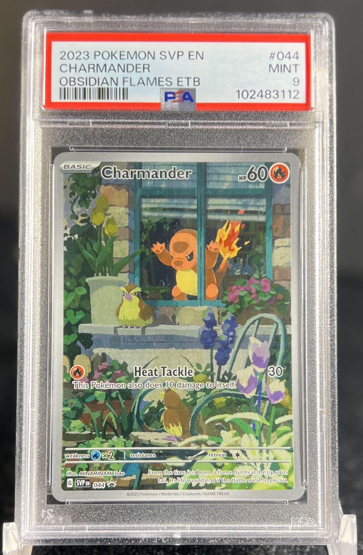 Pokemon 2023 SVP en Charmander Obsidian Flames Pokemon Center ETB 044 Mint PSA 9