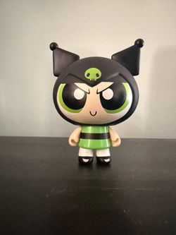 Hello Kitty x The Powerpuff Girls - Kuromi Buttercup Vinyl Mini Figure