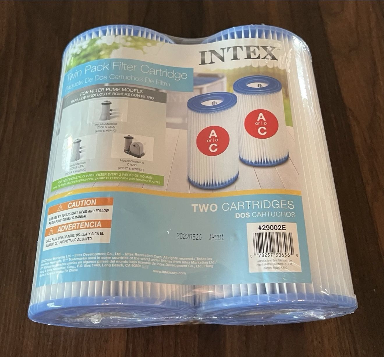 2 Pack Intex 29002E Easy Set Type A/C Heavy Duty Dacron Pool Filter Replacement