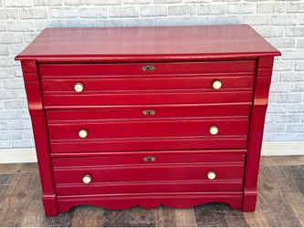 Vintage Oak Red Dresser