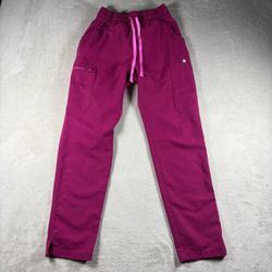 Figs Pants Scrubs Women’s XXS Petite Pink Wide Leg Technical Collection #1180