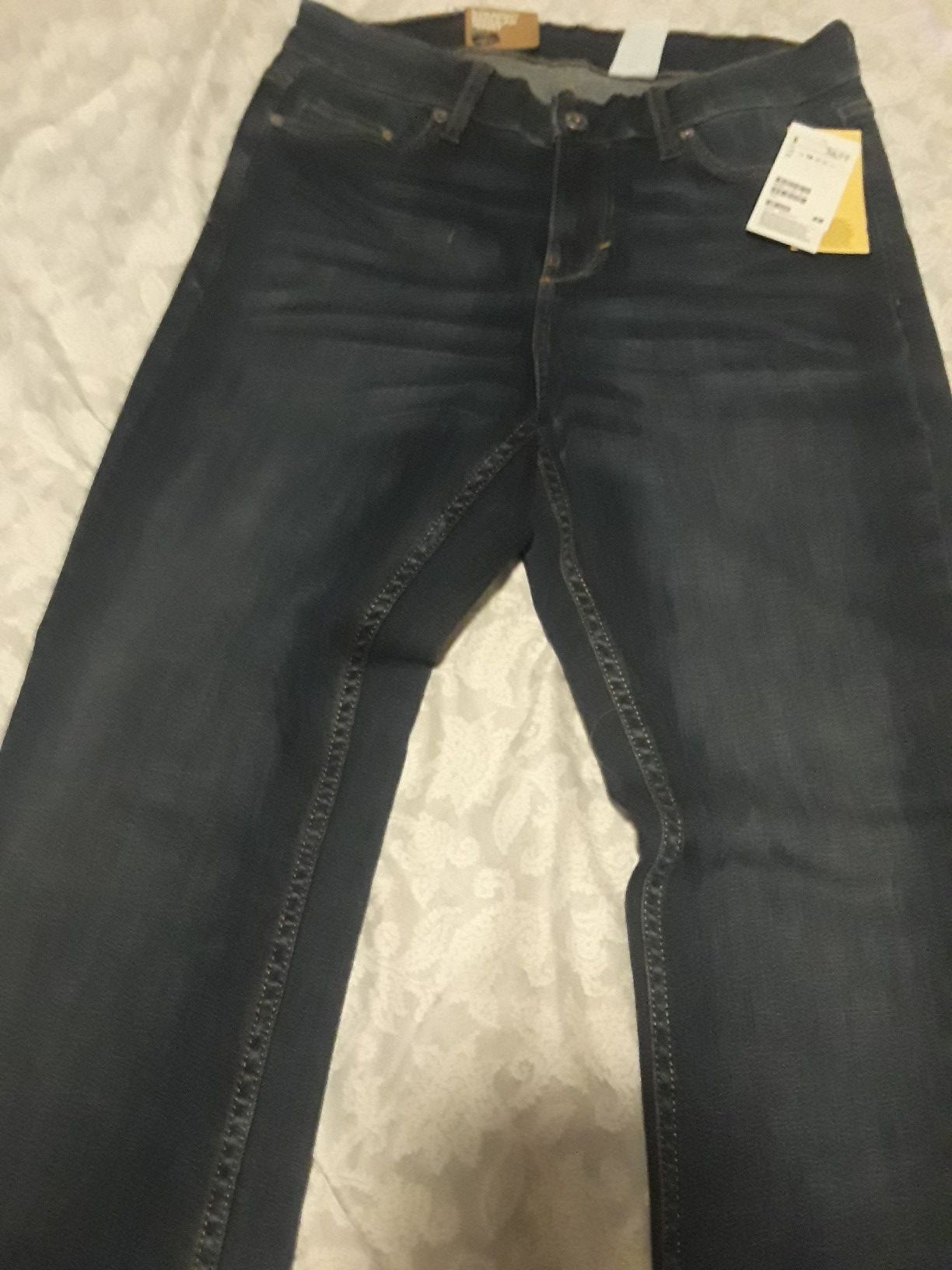 Dark blue denim jeans