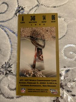 Super Bowl XXXVI TICKET STUB