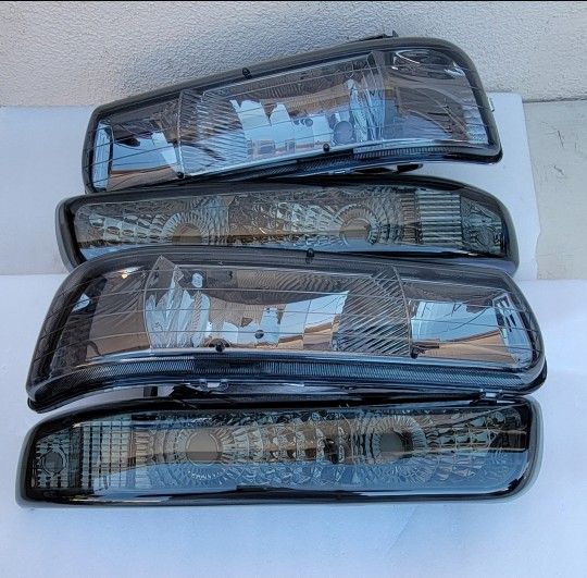 99-02 Chevrolet Silverado 00-06 Suburban Tahoe Headlights Luces Faros Micas Calaveras Focos Faroles Chevy Headlamps