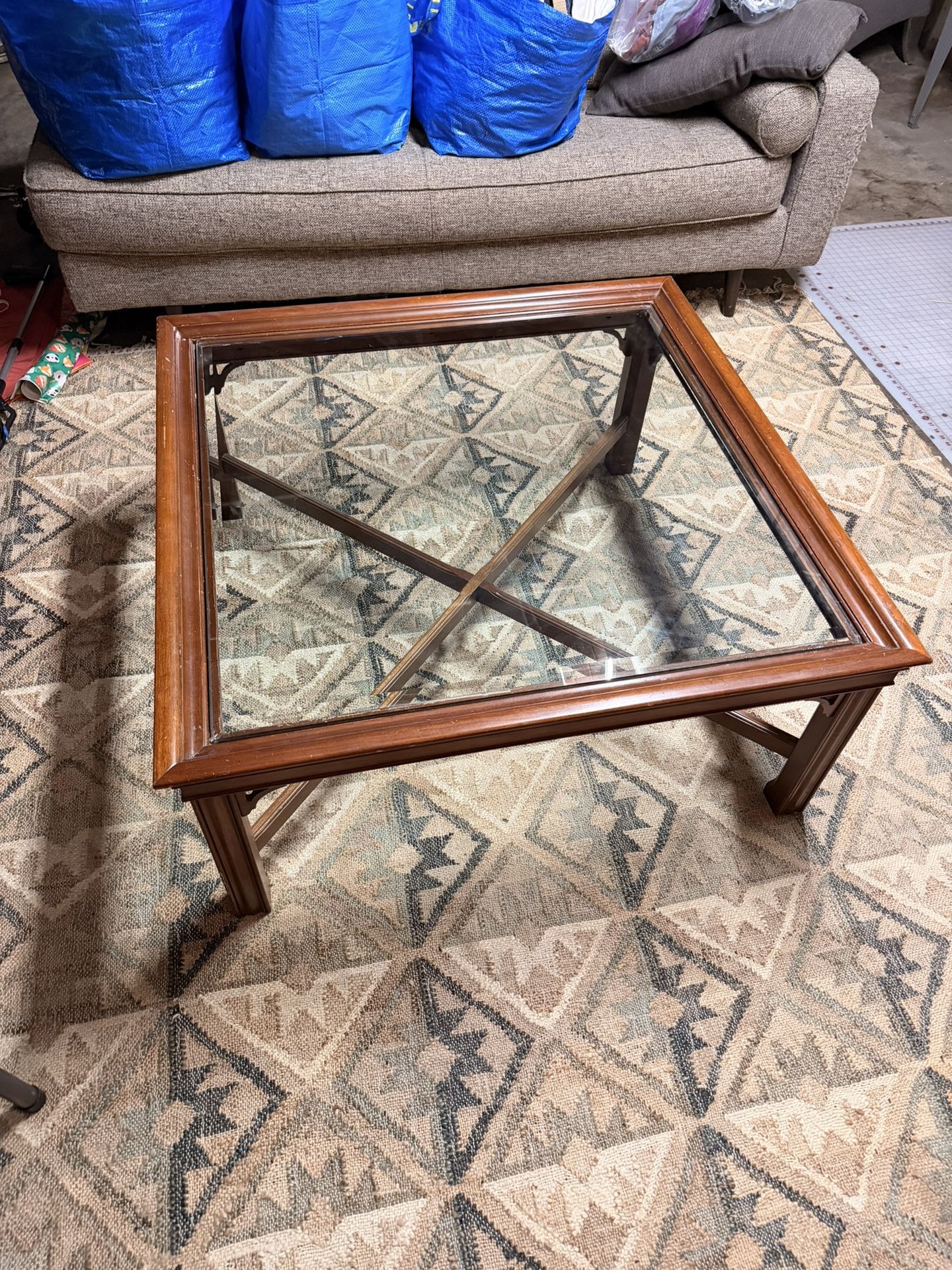 Wood & Glass Coffee Table