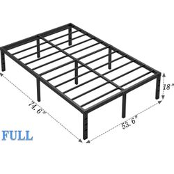 Brand New, NEW JETO Metal Bed Frame,Full Size 18”height, Holds 3500lbs. Russell/Boulder Area 