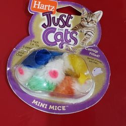 Catnip Filled Mice for Cats Mini Mice Cat Toy with Catnip, New 4 counts In The Package