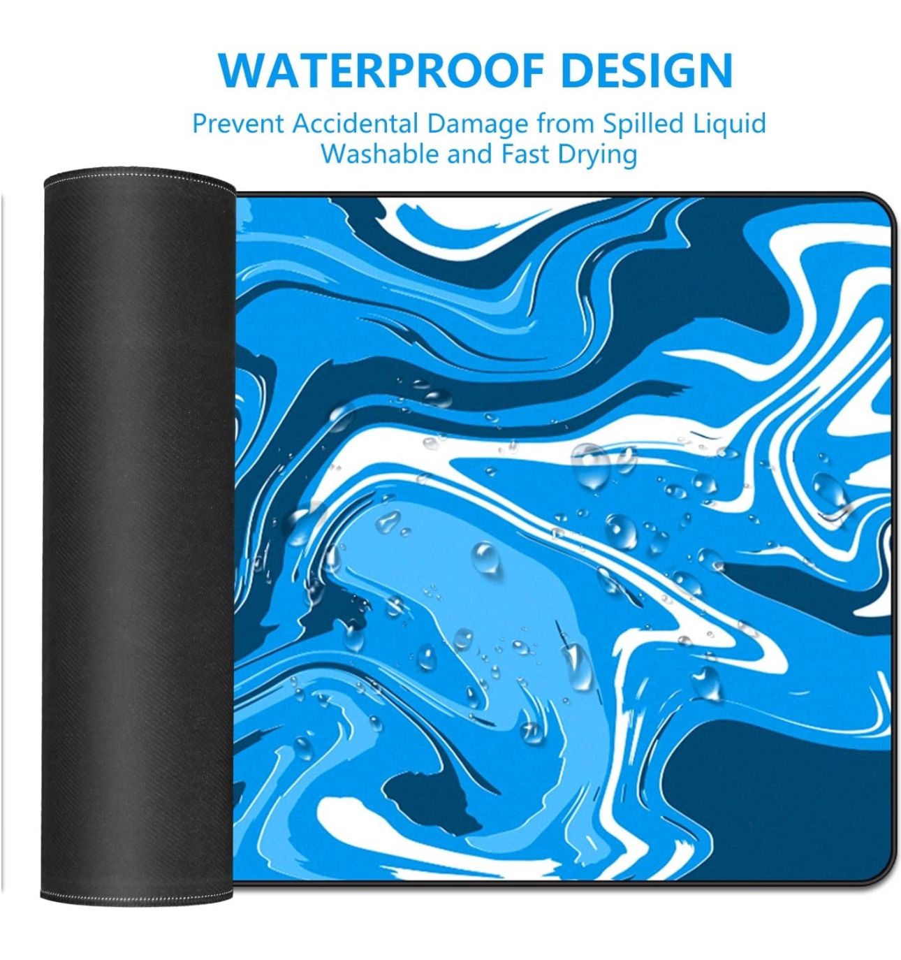 Fluid Pattern Marbled Design Gaming Mouse Pad Large Mouse Pad for Desk Keyboard and Mouse Pad Desk Mat Computer Mat Protector Mat Office Desk Accessor