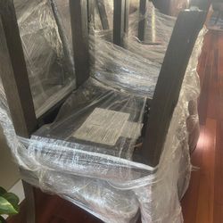 Wooden Dining Table With 6 Chairs 