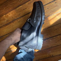 Salvatore Ferragamo black mid top loafers