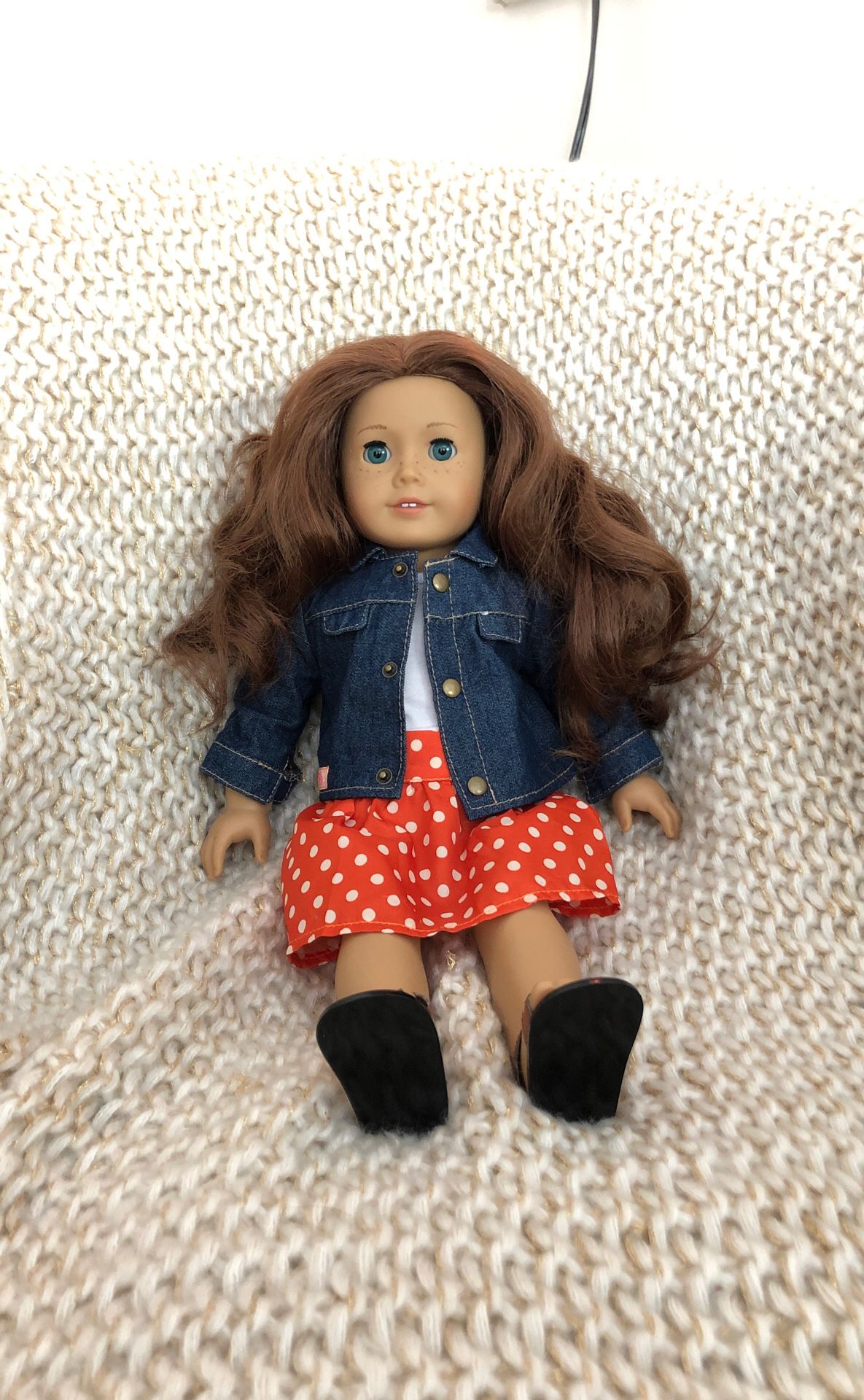 Saige American girl doll, ears pierced and comes with shirt