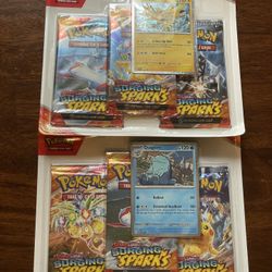 Pokémon TCG-  Scarlet Violet Surging Sparks 3 Pack Booster Blister Zapdos New