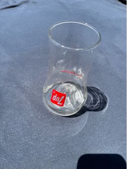 Vintage 7UP Upside Down Drinking Glass