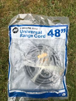 BRAND NEW 50 AMP UNIVERSAL RANGE CORD 48”