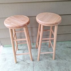 29 inch swivel solid oak   bar stools