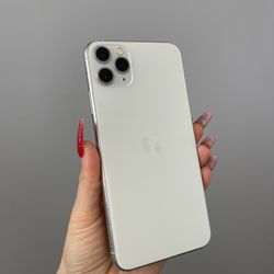 iPhone 11 Pro Max 256Gb Silver ATT Or Cricket Only Like New 
