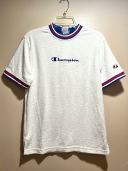 Vintage 90s Champion White Terry cloth Short-Sleeve Logo Tee