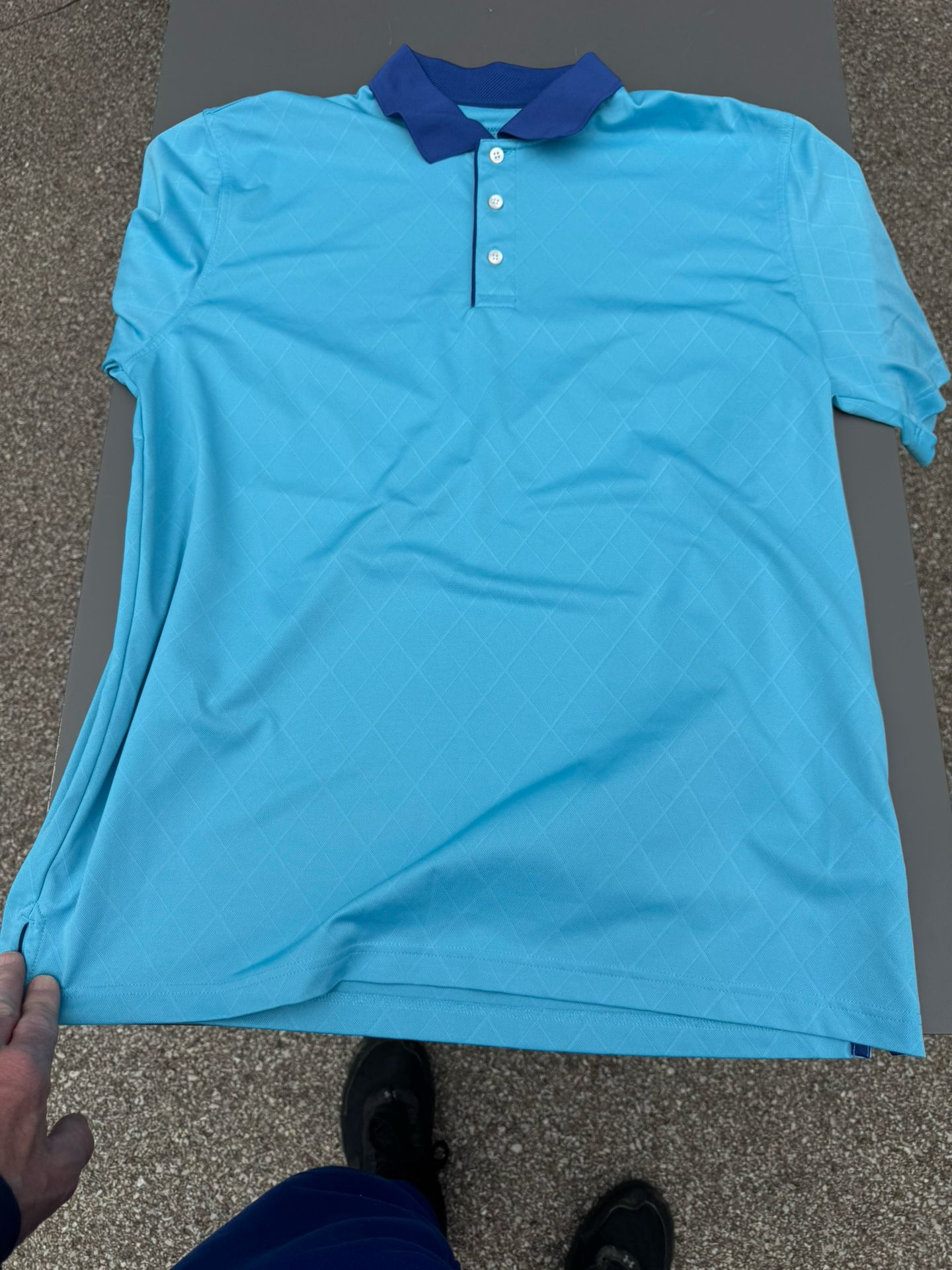 Brooks Brothers Polo Shirt Golf Blue Breathable Mens Extra Large