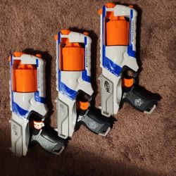3 NERF N Strike Elite Strongarm Toy Blasters with Rotating Barrel