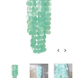 Turquoise Capiz Shell Wind chime/Chandelier