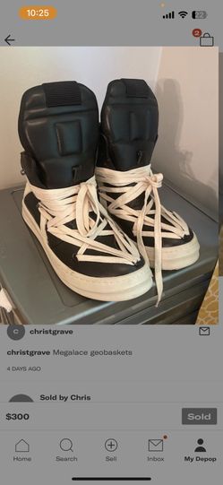 Rick Owens Geobasket Drkshdw Size 9 Good Condition