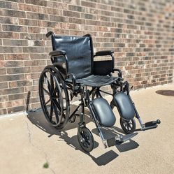 ProBasics 18" Self Transport Folding Wheelchair with Detachable Desk Armrests, Swing Away Foot Rests