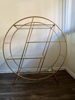 Gold Metal Display / Plant Shelf