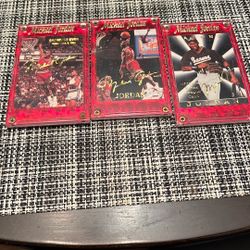 Micheal Jordon Basketball And Baseball Cards.