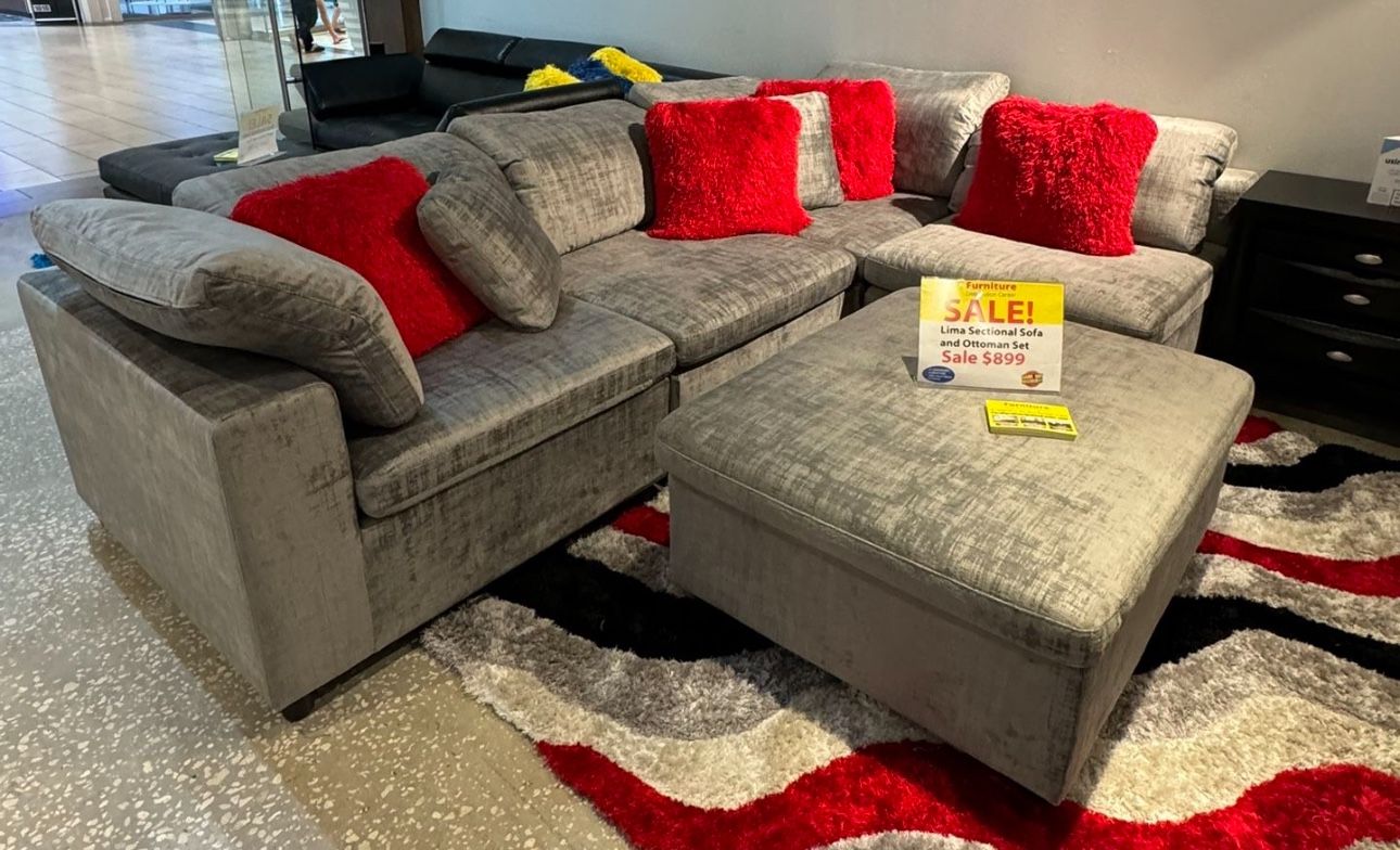 COMFY NEW LIMA SECTIONAL SOFA AND OTTOMAN SET ON SALE ONLY $899. IN STOCK SAME DAY DELIVERY π EASY FINANCING