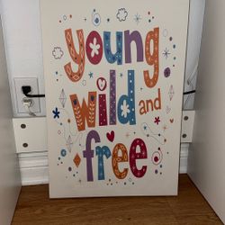 young wild and free canvas poster 
