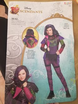 Original Disney Store Disney Descendants Mal Costume 7-8