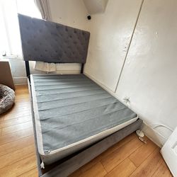 Full Size Bed. Frame And Box Spring 