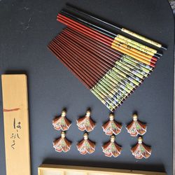 Collector Ceramic Rests With Chopsticks 