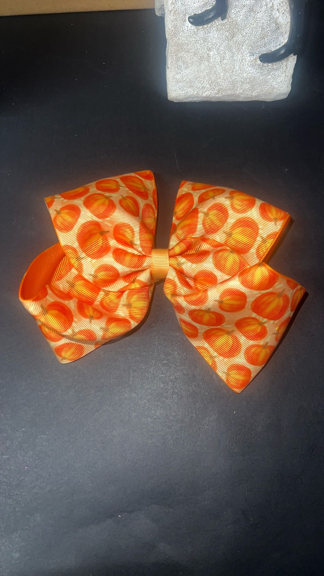 Girls Pumpkin Bow NEW