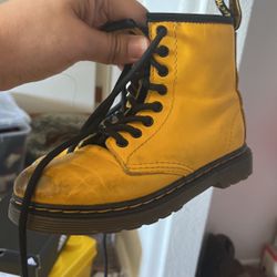 Yellow kids Doc Martens Size 11