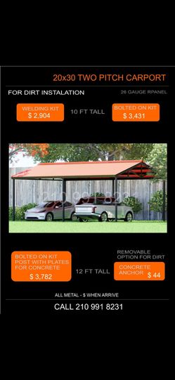 30x30 Carport Kit 
