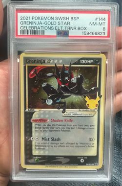 PSA 8 Pokemon black star promo greninja gold star #144