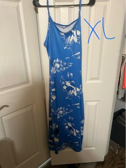 Blue Floral Maxi Dress XL