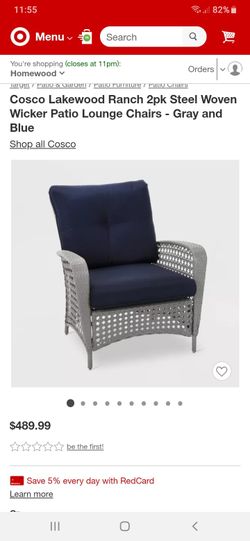 New set of 2 wicker chairs cushions included