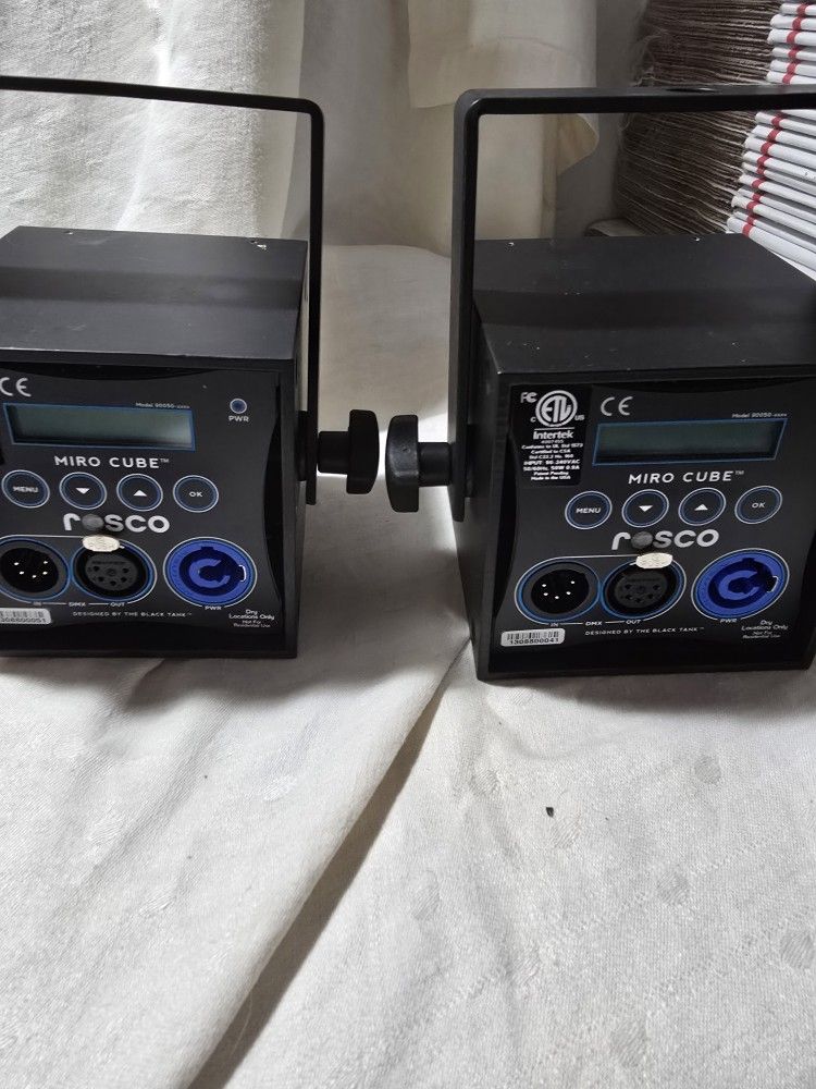 2 rosco miro cube stage lighting or dj lights