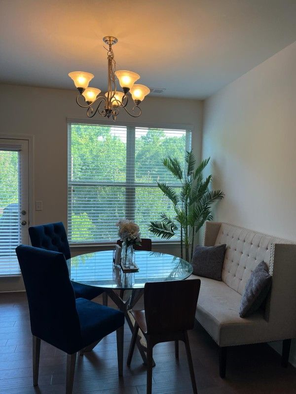 Upholstered Loveseat And Console Table 