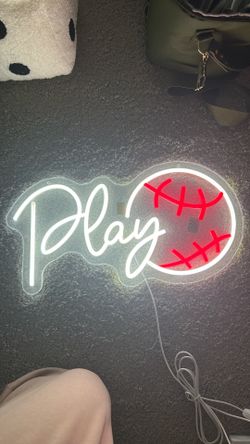 Play ball neon sign