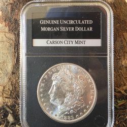 1883 Uncirculated Morgan Silver Dollar, CC