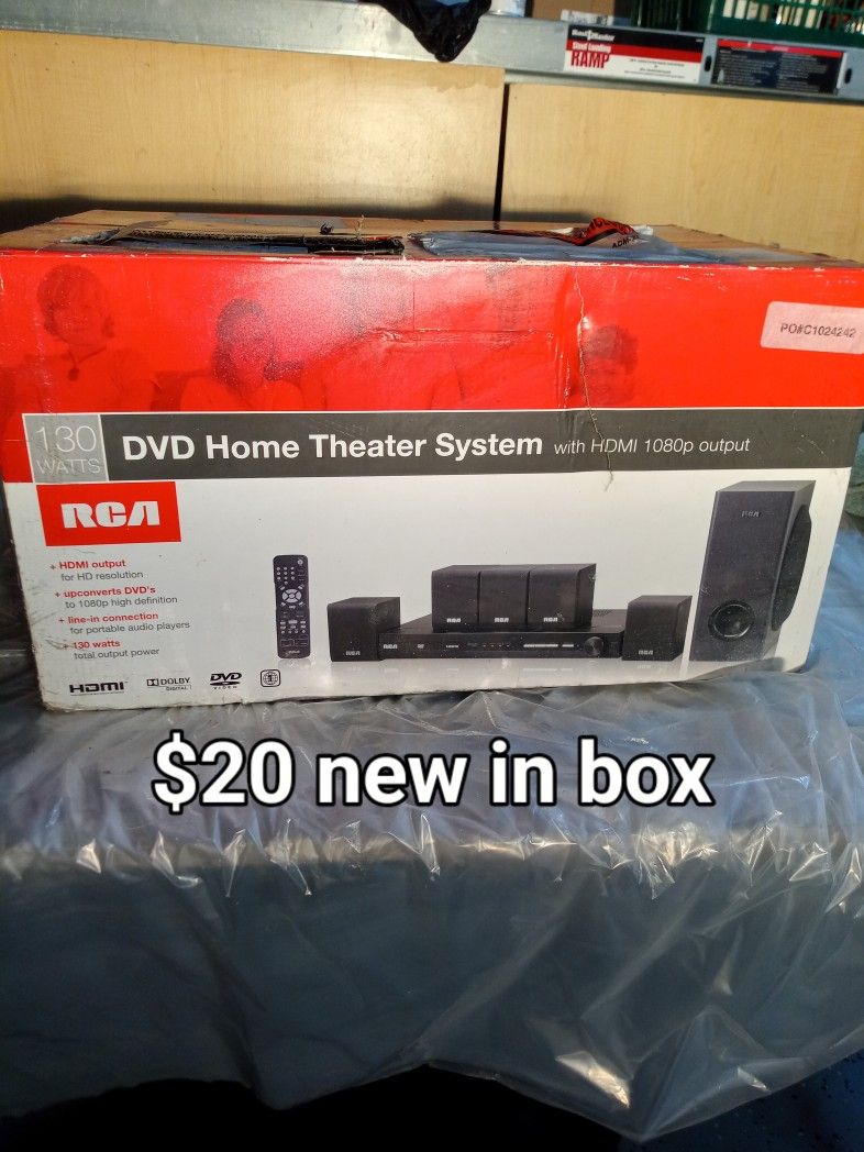 $20 New Never Been Open Rca Dvd Cd Aux Optical Input HDMI Surround Sound Theater System
