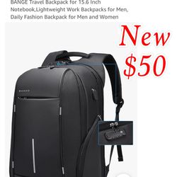 New BANGE Travel Backpack for 15.6 Inch Notebook,Lightweight Work Backpacks for Men, Daily Fashion Backpack for Men and Women$50
