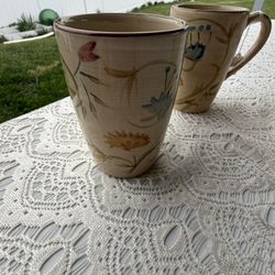 Vintage Stone Ware Mugs / Set 3 