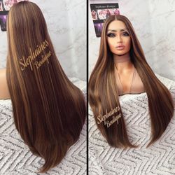 Human Hair Blended Lace Front Wig 