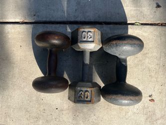 Cast Iron Dumbbells – 25, 30 & 35 lb