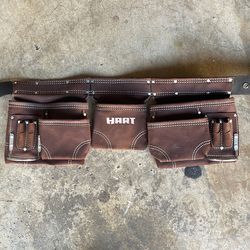 Suede leather work belt