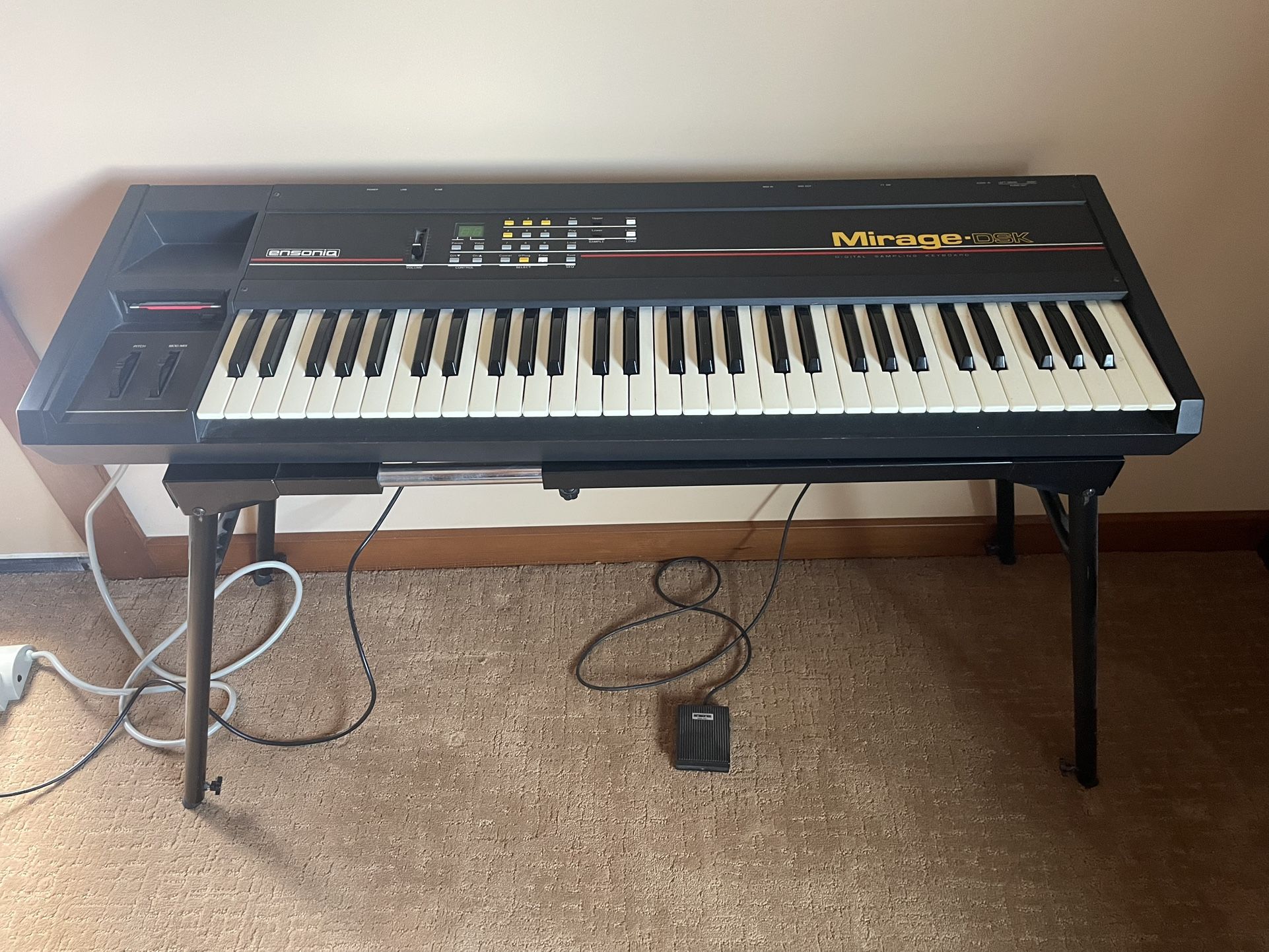 Vintage (circa 1980’s) ENSONIQ Mirage DSK Digital Sampling Keyboard 